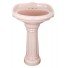 Mexican Talavera Pedestal Sink  Roman Style Pink Light